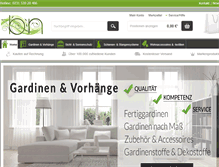 Tablet Screenshot of gardinen-shop.org